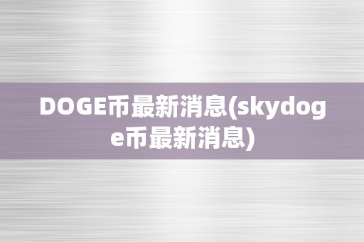 包含doge币历史最高价手续费的词条